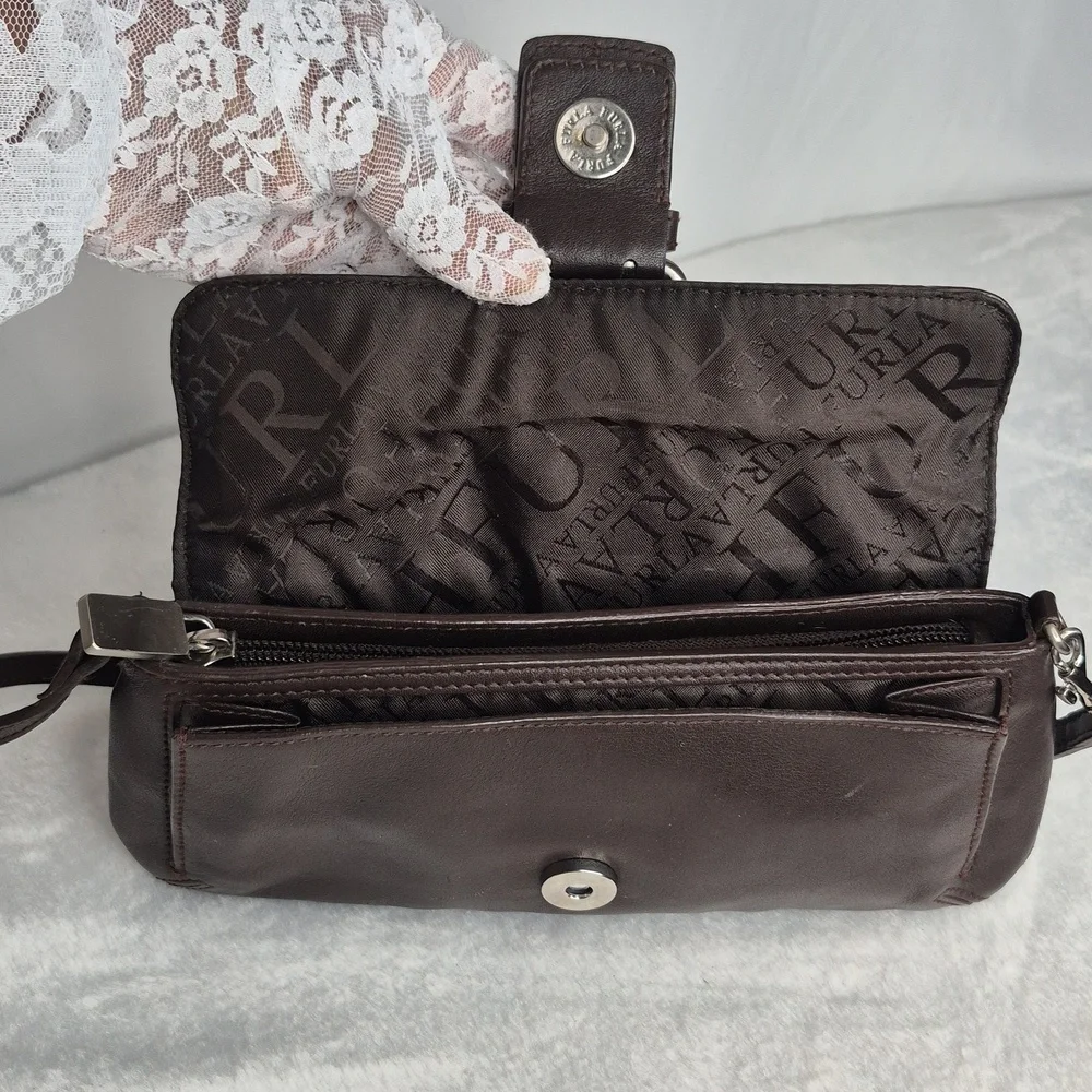 Furla Chocolate Brown Leather Shoulder Handbag